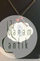 ロイヤルコペンハーゲン Arje Griegstデザインの磁器製ペンダント。アントン・ミケルセンによるスターリングシルバー