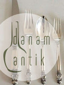 Georg Jensen King Sterling Silber Besteck Set 56 Teile mit alten Briefmarken