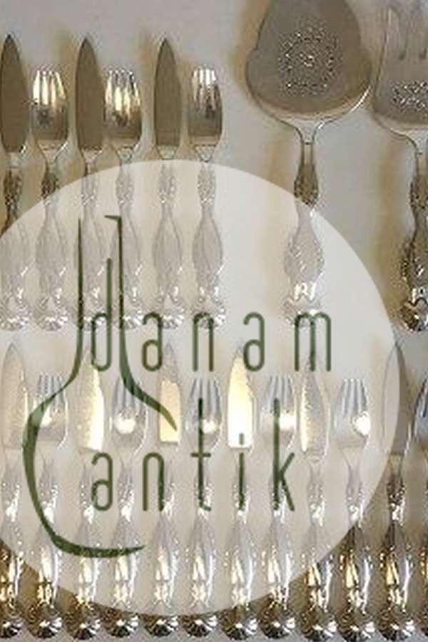 Georg Jensen Sterling sølv Fiskebestik model 55. Sæt til 12 personer med tilhørende serveringssæt