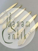 6 x Georg Jensen Continental Sølv 830 S Frugtknive No 12 med meget tidlige stempler.