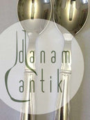 Georg Jensen Double Serrated Sterling Silver Salad Spoon and Fork（ジョージ ジェンセン ダブル セレーション スターリング シルバー サラダスプーン＆フォーク） No 133