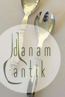 ジョージ ジェンセン スターリングシルバー クイーン サラダセット No 134