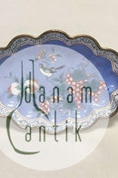 Ovale Schale aus chinesischem Kanton-Email.