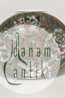 Kinesisk canton porcelæn (gold & green) ovalt fad.