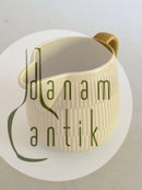 Aluminia Marselis Gerippter gelber Milchkrug