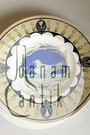 瓷质的Aluminia Fantasy蛋糕盘，图案为B：两个海鸥。Nilaus Fristrup 1882