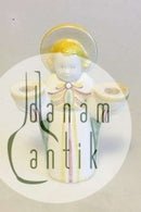 Aluminia Juleengel lysestage til to lys