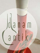 Bjørn Wiinblad Lyfa Lampe i Rødlakeret Træfiner med Motiv i Sort og Guld