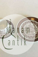 Bjørn Wiinblad, Nymph December Moon Cup with saucer No 3513 and cake plate No 3520