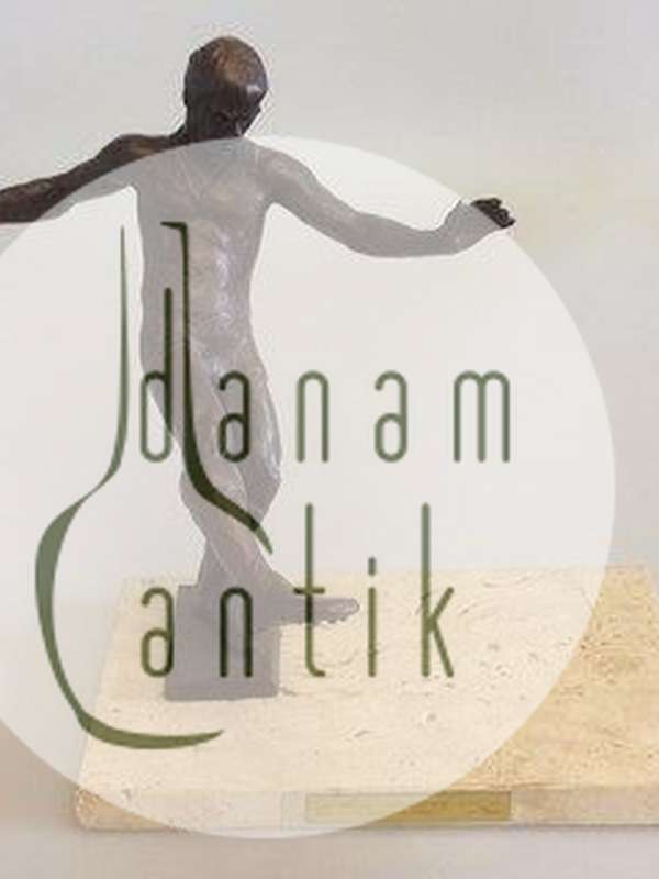 Royal Copenhagen Bronze statuette Sterett-Gittings Kelsey Fodboldspiller fra 1976