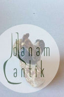 Gudrun Lauesen Stoneware figurine of 2 chickens