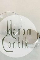 Just Andersen/Holmegaard Zinnbecher mit Glaseinsatz Nr. 1289