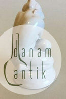 L. Hjorth White glazed ceramic Figurine of sitting woman No 810