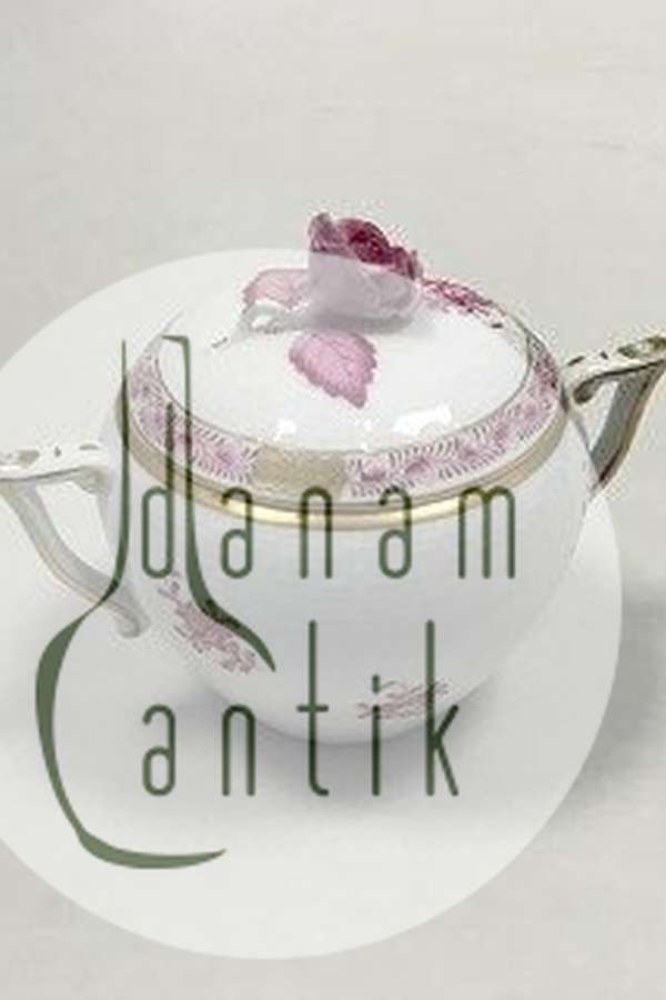 Herend Hungary Apponyi Purple Sugar Bowl No 665