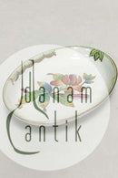 Herend Queen Victoria grøn lille oval skål 7780 / VBO