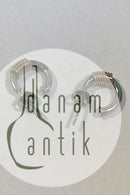 H Siersbøll Sterling Silver Earrings w/gold wire (シルバーピアス)