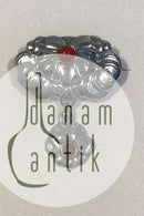 Bernhard Hertz Art Nouveau  Sølv Broche med Karneol