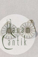 A Michelsen Sterling Sølv Marguerit Øreclips