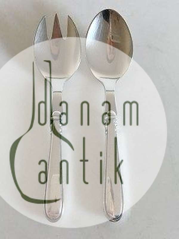 Cohr Elite Sølv Lille Ske og Gaffel Sæt med Stål Top