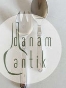 Cohr Elite Sølv Salat Bestik Sæt med Stål Top