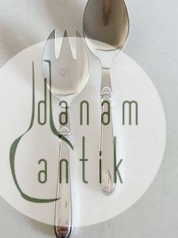 Cohr Elite Sølv Salat Bestik Sæt med Stål Top