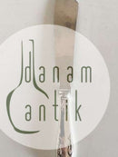 Delt Lilje Lagkagekniv i Sølv og Rustfrit Stål Frigast