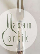 Delt Lilje Kødgaffel i Sølv og Rustfrit Stål Frigast