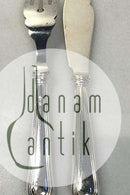 W&S Sørensen  Sølv Dobbeltriflet Fiskebestik 8 personer(16 dele)