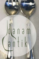 W&S Sørensen Dobbeltriflet Sølv Salatsæt