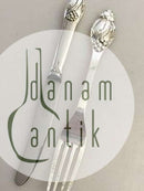 Evald Nielsen Sterling Sølv Barnebestik No 6 Sæt til 12 Pers.