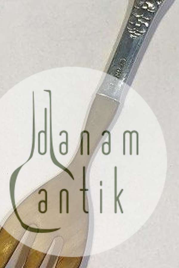 Evald Nielsen No 12 Sølv Salatgaffel med horn