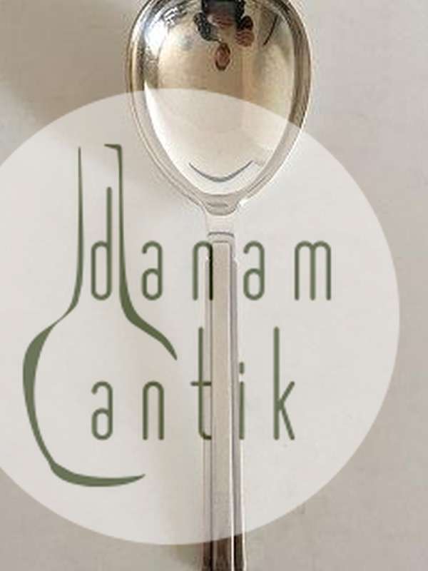 汉斯-汉森传家宝银质No 18纯银中号服务勺