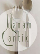 Hans Hansen Heirloom Silver Nr. 18 Salatbesteck aus Sterlingsilber und Stahl