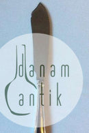 銀とステンレスの両刃のケーキナイフ