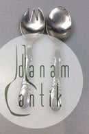 Evald Nielsen No. 16 Salatsæt i Sølv og stål