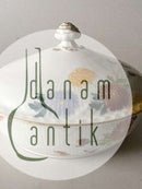 Royal Copenhagen Stel No 93 Asters Hvid Halvblonde m. Blomster og Guldkant Ragoutfad