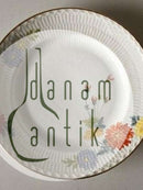 Royal Copenhagen Stel No 93 Asters Hvid Halvblonde m. Blomster og Guldkant Frokosttallerken