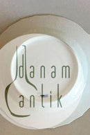 Royal Copenhagen Spisetallerken Hvid Svejfet med takket guldkant (Stel 387 / Josephine) No 1621