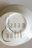 Royal Copenhagen Hvid Svejfet med takket guldkant (Stel 387 / Josephine) Dyb tallerken No 1614