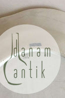 Royal Copenhagen Hvid Svejfet med takket guldkant (Stel 387 / Josephine) Ovalt serveringsfad No 1556