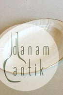 Royal Copenhagen Hvid Svejfet med takket guldkant (Stel 387 / Josephine) Ovalt serveringsfad No 1555