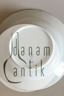 Royal Copenhagen Hvid Svejfet med takket guldkant (Stel 387 / Josephine) Desserttallerken No 604