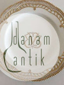 Royal Copenhagen Flora Danica Tallerken med Gennembrudt Kant og Våbenskjold