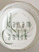 Royal Copenhagen Flora Danica Tallerken  No 3584 Antik fra 1860-1880