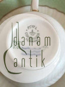 皇家哥本哈根绿色焊接咖啡杯和碟子 No 1870