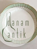 Royal Copenhagen Grøn Svejfet Frokosttallerken No 1623