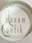 Royal Copenhagen Grüner geschweißter großer tiefer Teller Nr. 1614