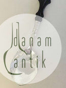 Danish Silver Serving spoon with wood from 1929