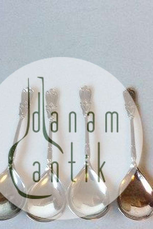 Kunstflidslotteriet or Frederiksborglotteriet 4 Silver Spoons by Vilhelm Christesen silversmithy