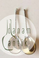 Kunstflidslotteriet or Frederiksborglotteriet 2 Silver Spoons by Vilhelm Christesen silversmithy